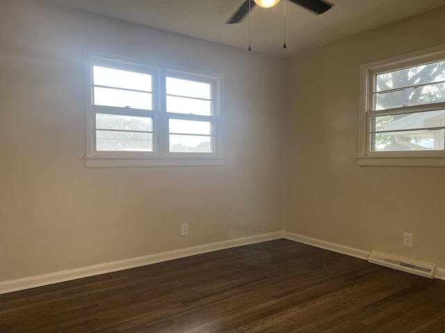 1846 S Nettleton Ave, Springfield, MO 65807 - empty room featuring ceiling fan and dark wood-style flooring