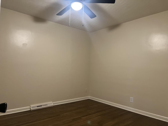 1846 S Nettleton Ave, Springfield, MO 65807 - spare room featuring dark wood-type flooring and a ceiling fan