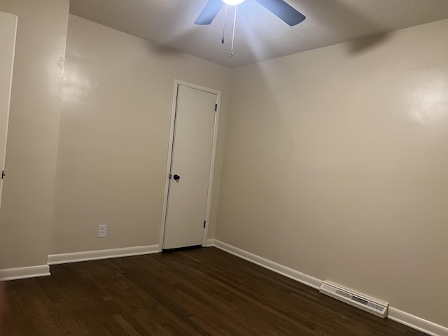 1846 S Nettleton Ave, Springfield, MO 65807 - spare room featuring ceiling fan and dark wood-style floors
