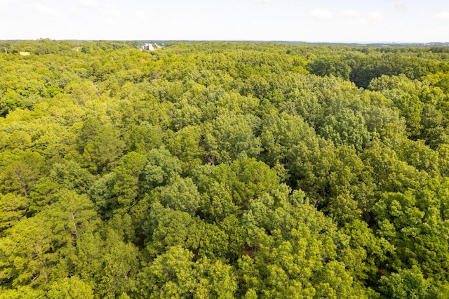 drone / aerial view of a heavily wooded area