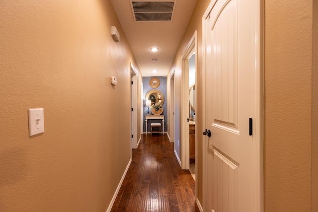 1021 W Whiteside St, Springfield, MO 65807 - hallway with dark wood-type flooring and recessed lighting