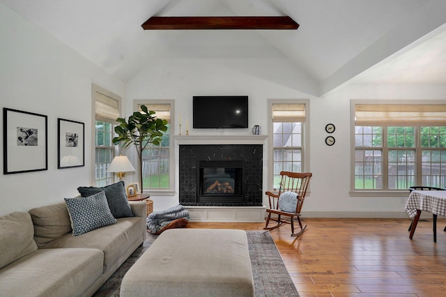 1421 N Rockingham Ave, Nixa, MO 65714 - living room with a fireplace and wood finished floors