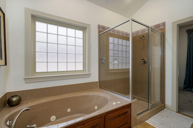 1421 N Rockingham Ave, Nixa, MO 65714 - full bathroom with a shower stall, plenty of natural light, and a tub with jets