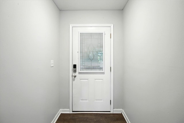 184 Crestwood Dr, Marshfield, MO 65706 - entryway with baseboards and dark wood finished floors