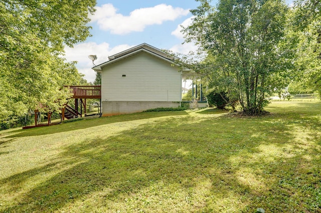 2001 S 16th Ave, Ozark, MO 65721 - view of grassy yard featuring stairs and a deck