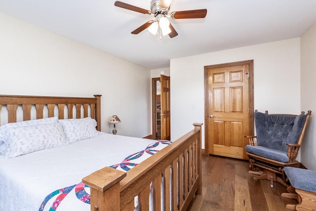 120 E Kennedy Blvd, Buffalo, MO 65622 - bedroom featuring dark wood-style flooring and a ceiling fan