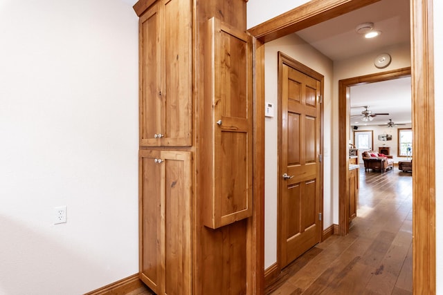120 E Kennedy Blvd, Buffalo, MO 65622 - corridor featuring dark wood-style floors and baseboards