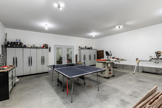 120 E Kennedy Blvd, Buffalo, MO 65622 - playroom with concrete floors, crown molding, and french doors
