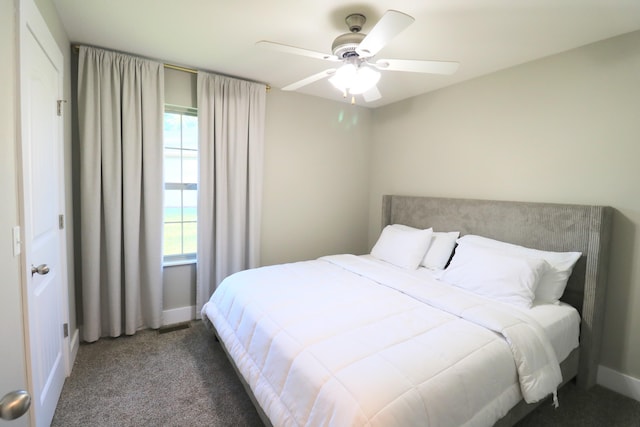 1224 S Mulberry Ave, Springfield, MO 65802 - bedroom featuring carpet, multiple windows, and ceiling fan