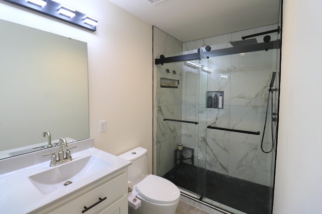 1224 S Mulberry Ave, Springfield, MO 65802 - full bath with a marble finish shower and vanity