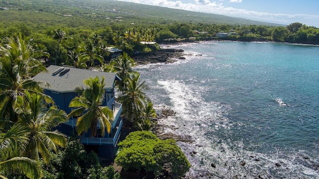 76-6280-C Alii Dr, Kailua-Kona, HI 96740 - view from above of property with a forest and a nearby body of water