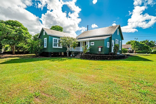 3821-B Ohuohu Rd, Koloa, HI 96756 - bungalow featuring a front lawn and covered porch
