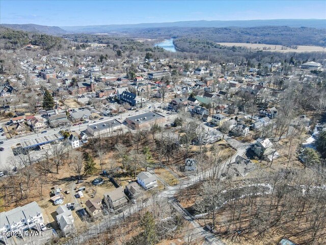 aerial view with a residential view