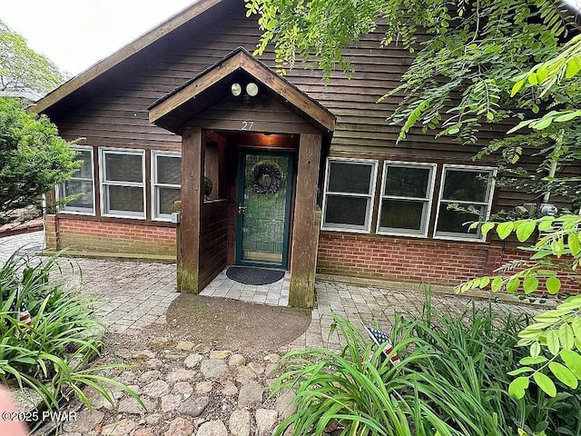 27 Maple Trail, Trail, NY 12790 - entrance to property featuring brick siding