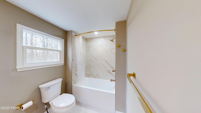 full bath with shower / washtub combination and toilet