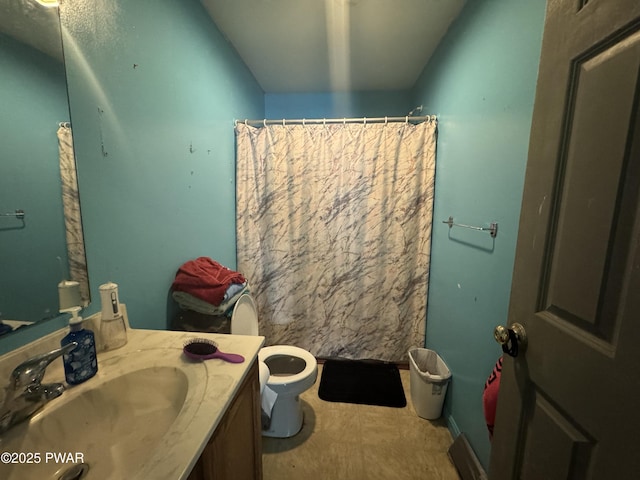 3205 Creamton Dr, Lake Como, PA 18437 - bathroom with vanity and a shower with shower curtain