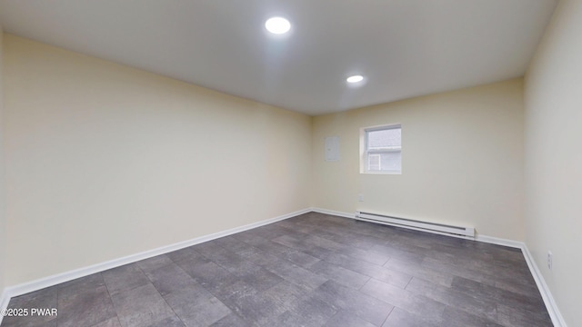 136 Heaters Hill Rd, Matamoras, PA 18336 - empty room with a baseboard radiator and recessed lighting