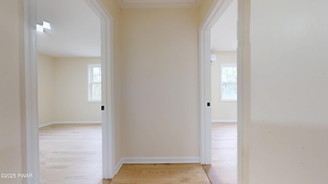 136 Heaters Hill Rd, Matamoras, PA 18336 - hall with light wood-style floors and baseboards
