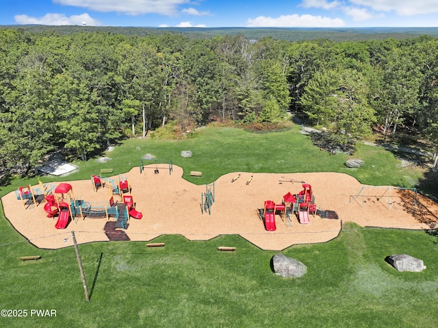 view of community with a playground