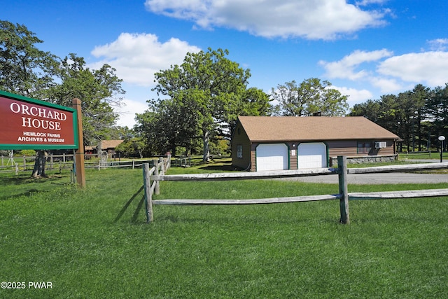 view of community with a yard