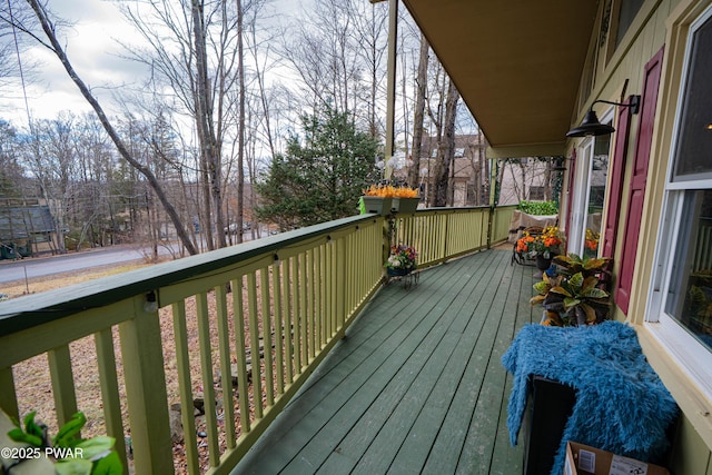 view of wooden deck