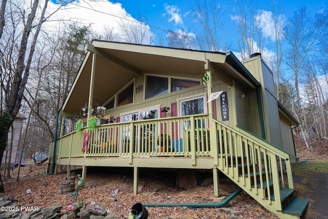 109 Woodhill Ln, Lake Ariel, PA 18436 - rear view of house featuring a chimney