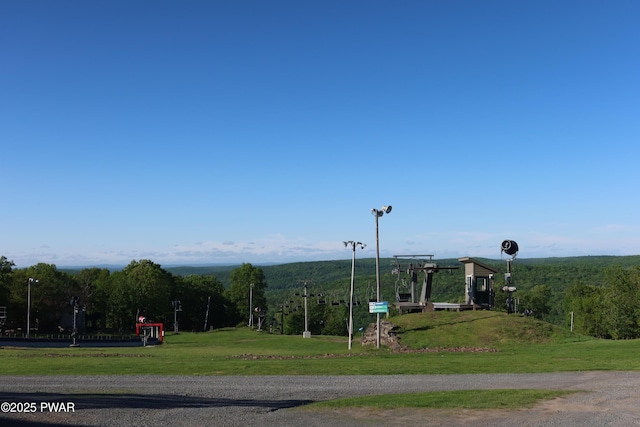 143 Heritage Dr, Lackawaxen, PA 18435 - mountain view featuring a forest