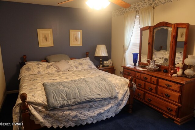 143 Heritage Dr, Lackawaxen, PA 18435 - bedroom featuring carpet flooring and ceiling fan