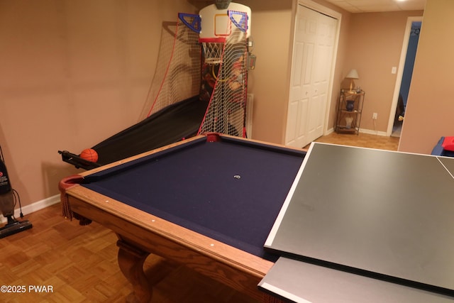143 Heritage Dr, Lackawaxen, PA 18435 - rec room featuring baseboards and pool table
