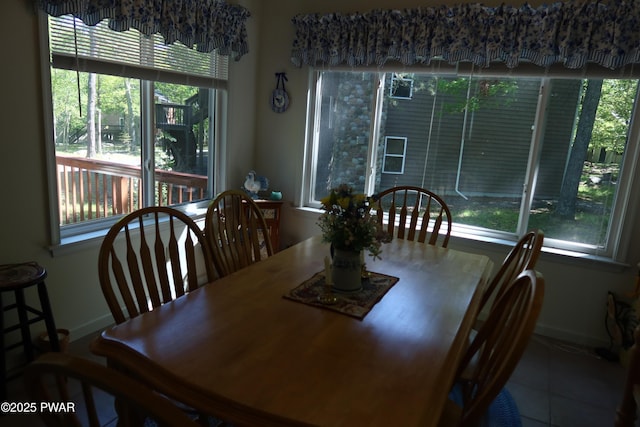 143 Heritage Dr, Lackawaxen, PA 18435 - tiled dining space featuring plenty of natural light and baseboards