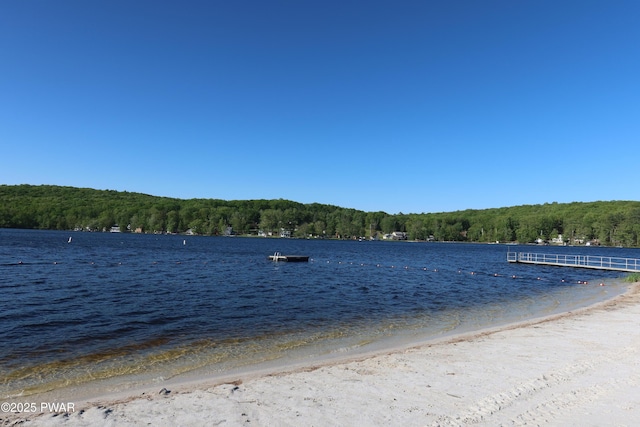 143 Heritage Dr, Lackawaxen, PA 18435 - water view featuring a forest