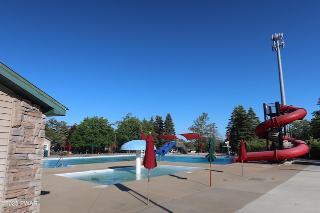 143 Heritage Dr, Lackawaxen, PA 18435 - community pool with a water slide
