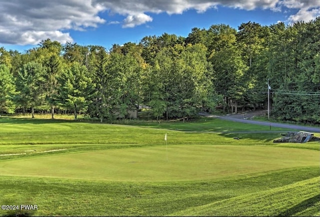 view of home's community featuring a lawn