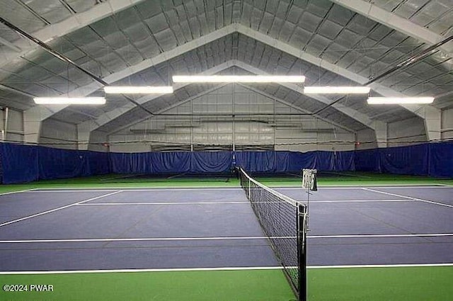 view of tennis court featuring basketball court