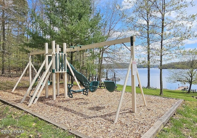 32 White Oak Dr, Lakeville, PA 18438 - community jungle gym with a water view