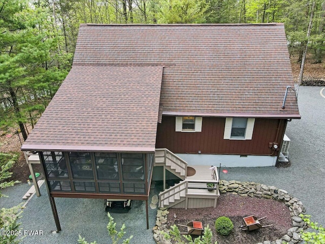 32 White Oak Dr, Lakeville, PA 18438 - view from above of property