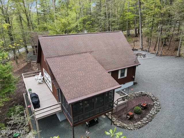 32 White Oak Dr, Lakeville, PA 18438 - view of subject property featuring a forest