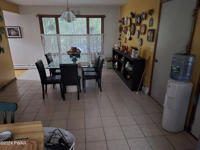 129 Hawk View Dr, Milford, PA 18337 - dining space featuring a baseboard radiator and light tile patterned flooring