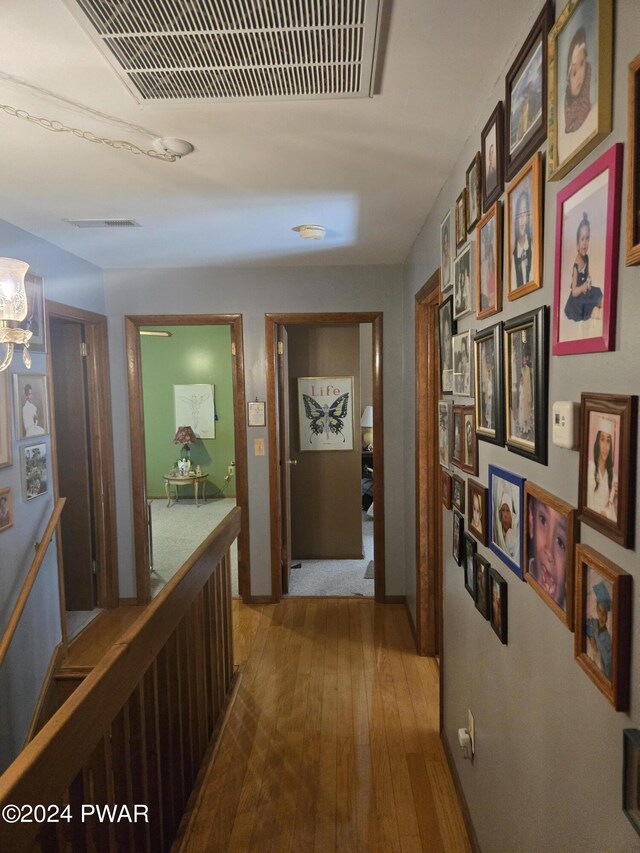 hall featuring hardwood / wood-style floors