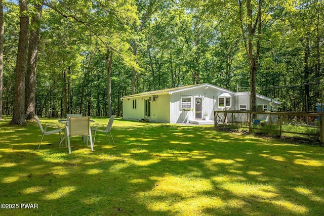 201 Oak Hill Rd, Hawley, PA 18428 - view of grassy yard featuring a forest view