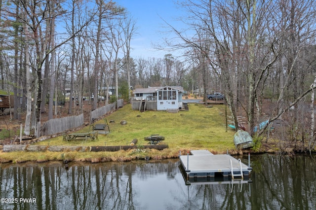 135 Outer Dr, Dingmans Ferry, PA 18328 - dock featuring a water view