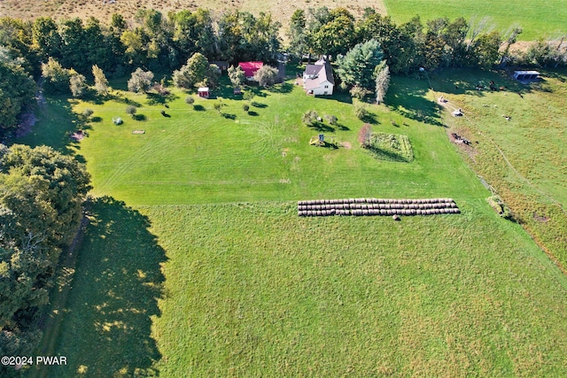 bird's eye view featuring a rural view