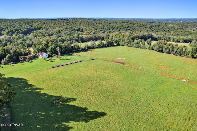 bird's eye view featuring a rural view