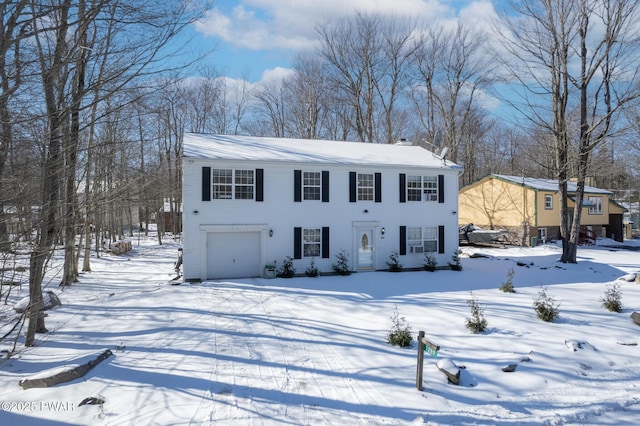 view of front facade with a garage