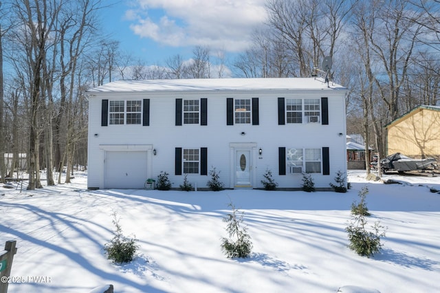 view of front facade featuring a garage