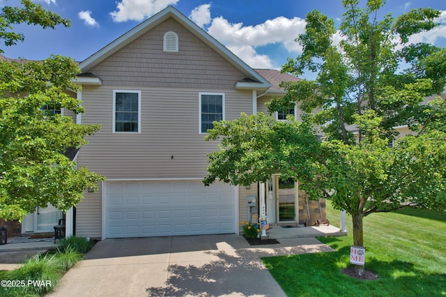 233 Shadow Wood Cir, Archbald, PA 18403 - view of front of property with driveway, an attached garage, and a front yard