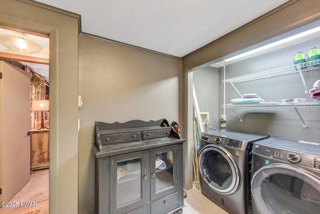 803 Deerfield Rd, Lake Ariel, PA 18436 - laundry room with independent washer and dryer