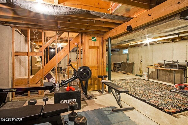 141 Constitution Dr, Lackawaxen, PA 18435 - view of unfinished basement