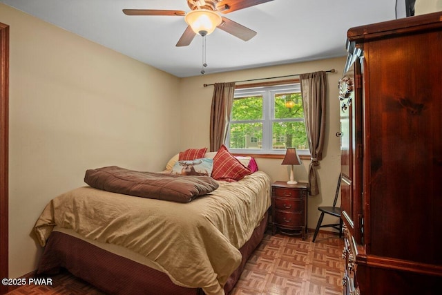 141 Constitution Dr, Lackawaxen, PA 18435 - bedroom featuring ceiling fan