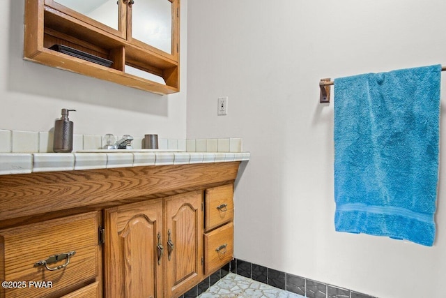 141 Constitution Dr, Lackawaxen, PA 18435 - bathroom with vanity and baseboards